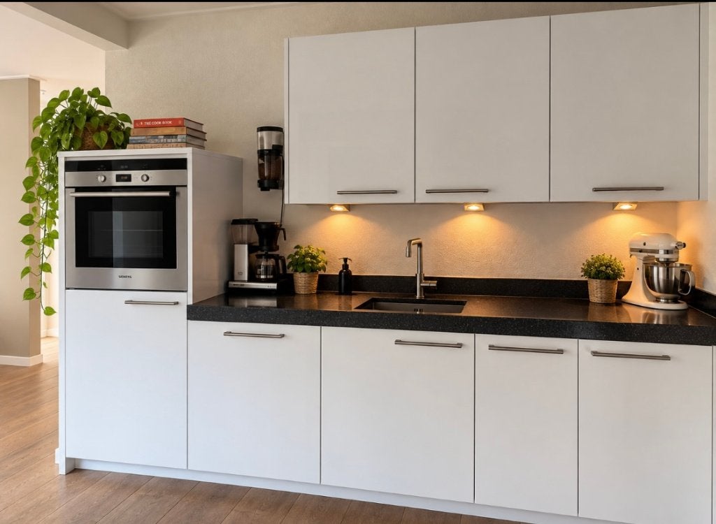 ✨ COIN CUISINE MODERNE AVEC APPAREILS ÉLECTROMÉNAGERS ✨, Maison & Meubles, Sans poignée, Enlèvement ou Envoi, Granit ou Pierre