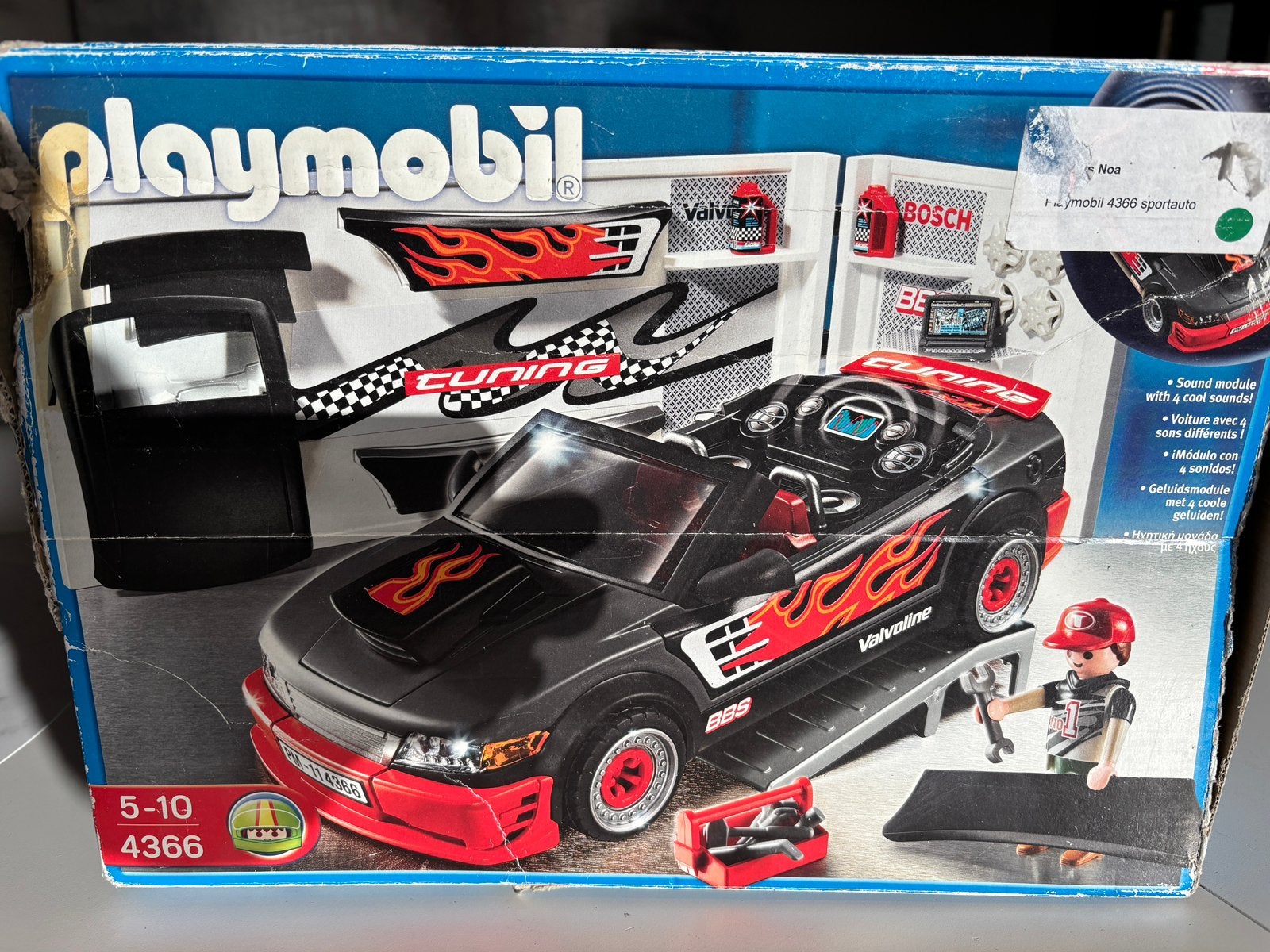 Playmobil 4366 - Tuning sportauto mrt geluid, Ophalen, Gebruikt, Complete set, Voertuig