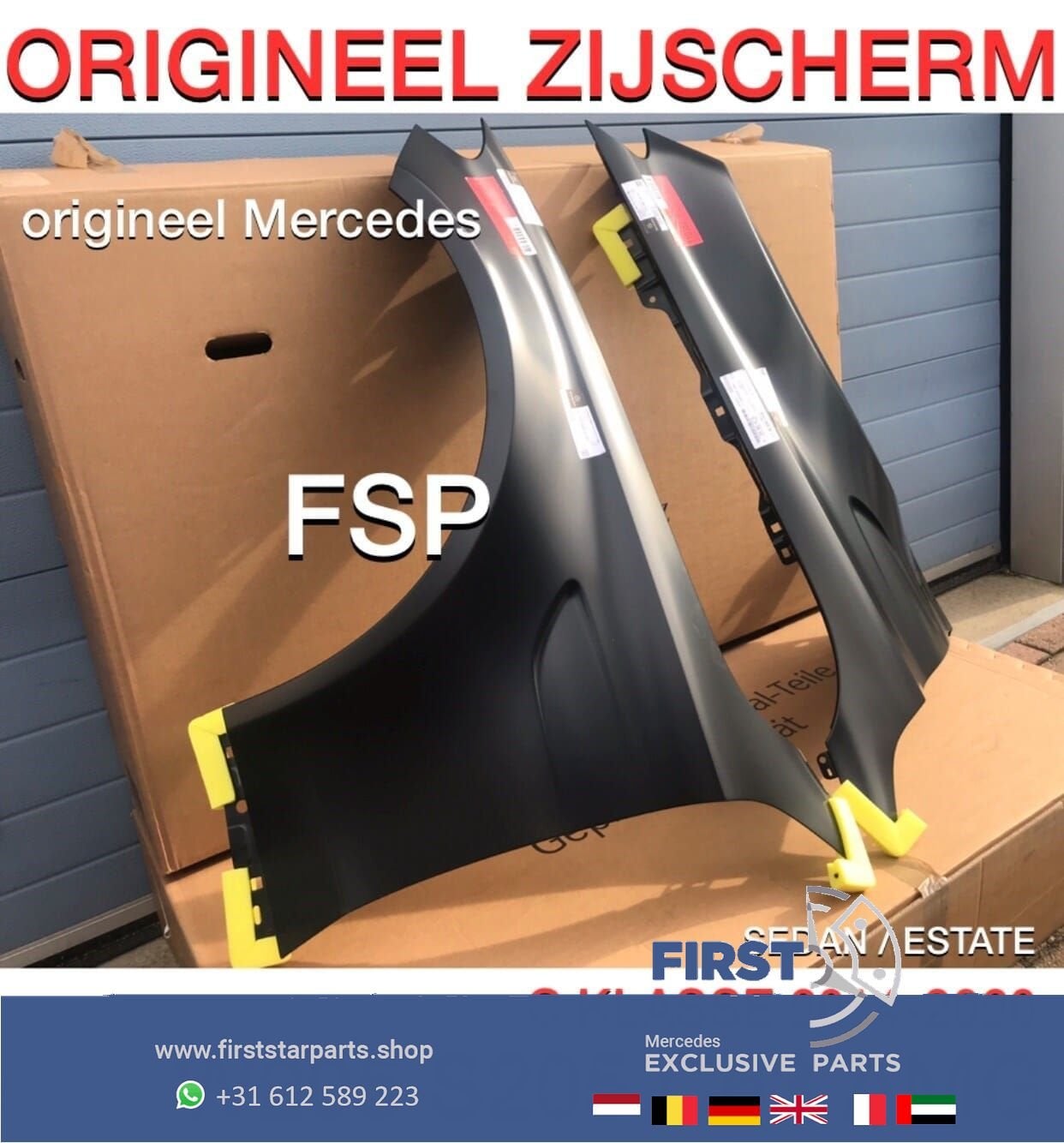 W205 S205 C63 S AMG ZIJSCHERM LINKS VOORSCHERM LINKER SCHERM, Garde-boue, Droite, Utilisé, -