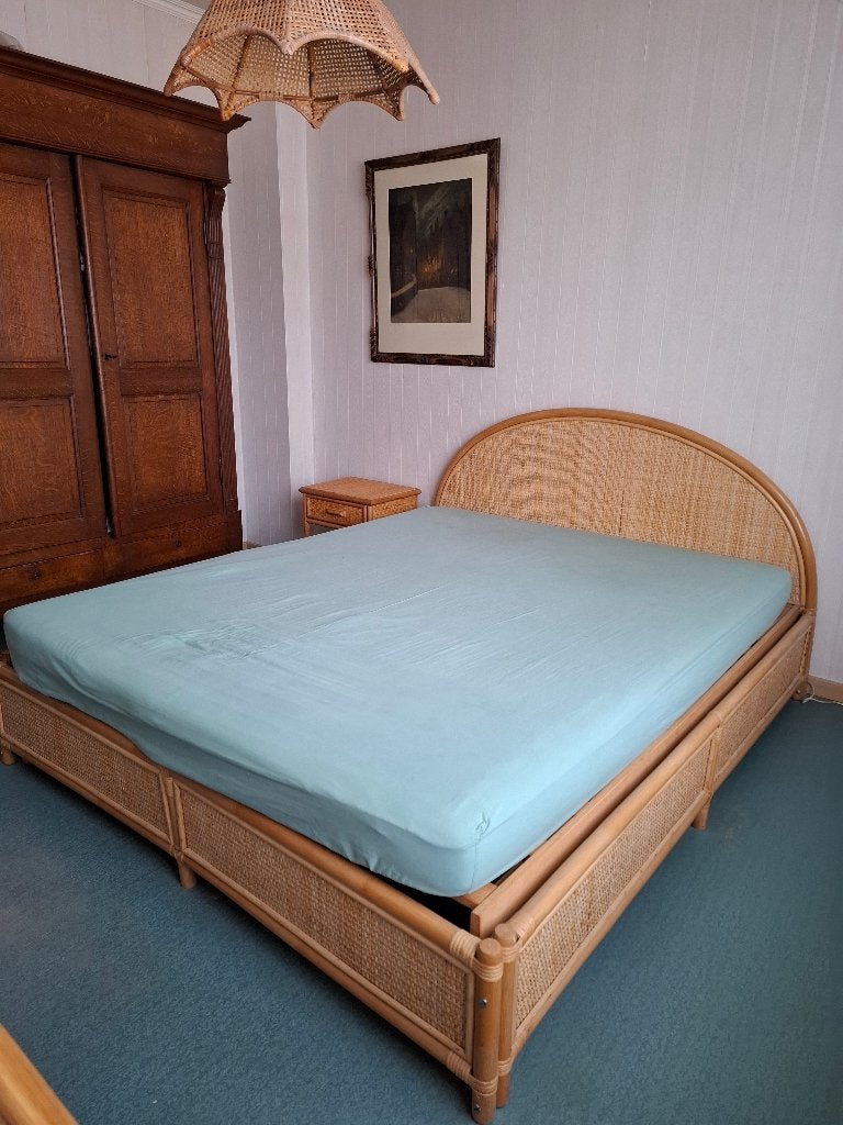 Slaapkamer meubilair rotan, Ophalen, Gebruikt, Tweepersoons, Bohemian