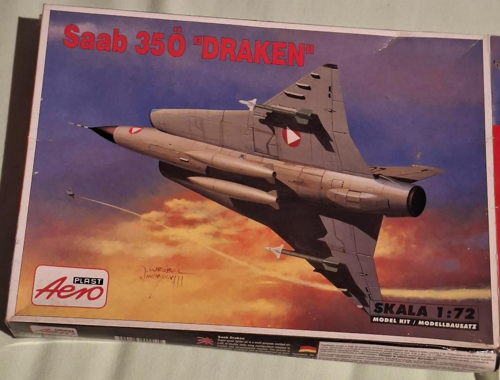 saab 350 draken, Hobby en Vrije tijd, 1:72 tot 1:144, Zo goed als nieuw, Vliegtuig, Ophalen