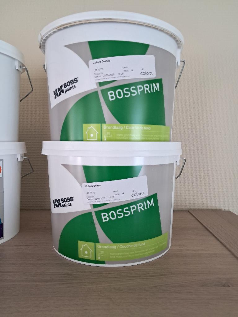 Boss primer kleur Leem 1370, Bricolage & Construction, Peinture, Vernis & Laque, Neuf, Peinture, Moins de 5 litres, Beige, Enlèvement