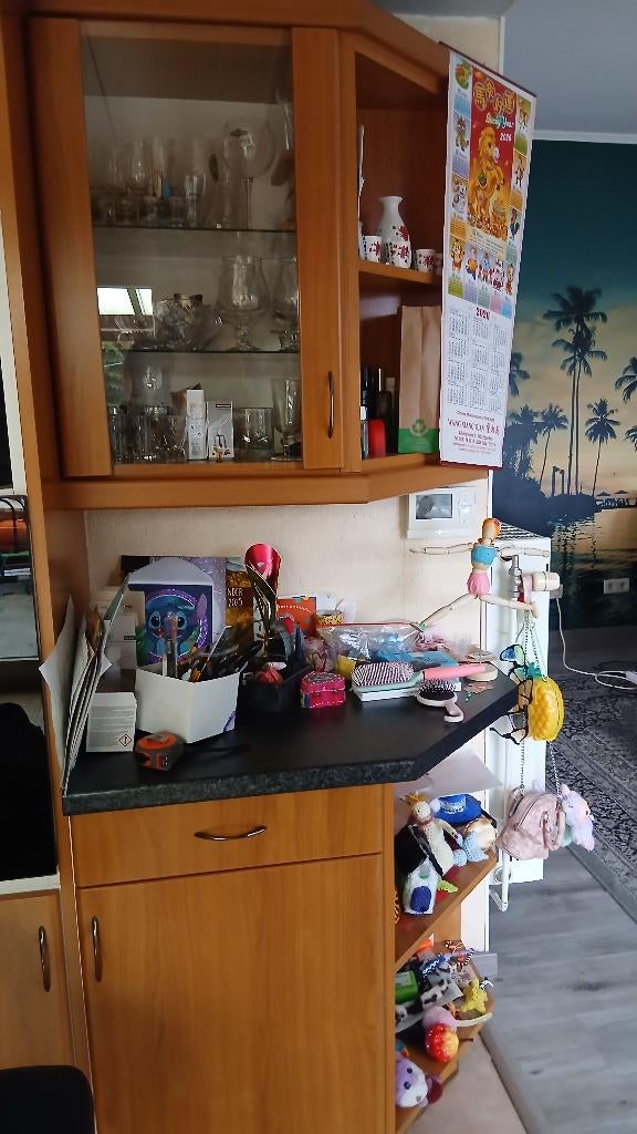 Keuken, Ophalen, Gebruikt, Bruin, Dubbelwandige keuken