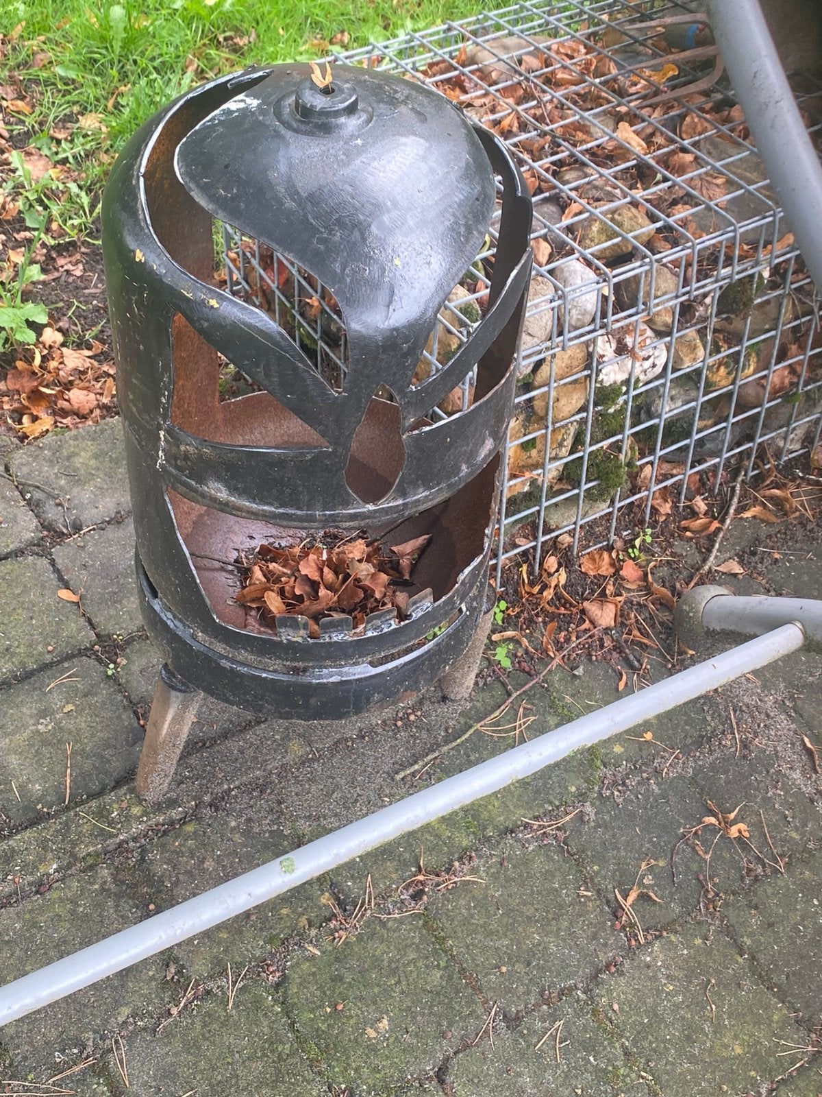 Buiten kachel, Tuin en Terras, Ophalen, Zo goed als nieuw