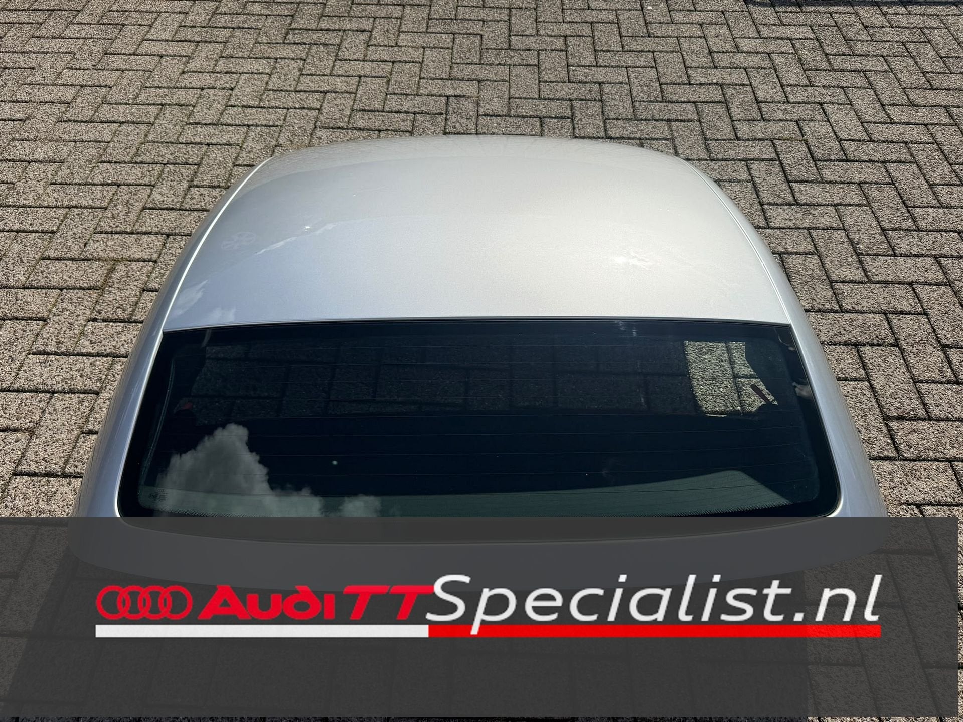Originele hardtop zilver grijs Audi TT cabriolet kleur LY7W, -, -, Origine de la pièce connue, Haillon arrière