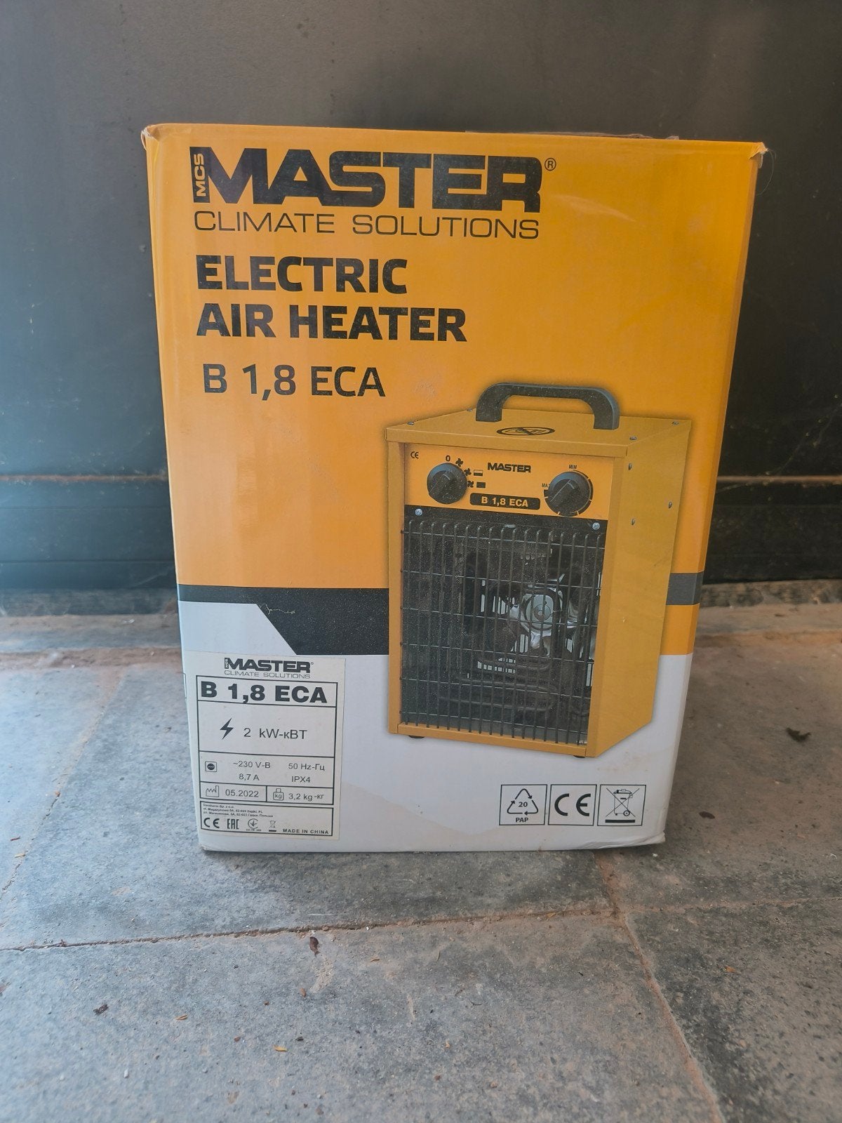 Master Elektrische Heater B 1.8 Eca - 1,8kw, Ophalen of Verzenden, Zo goed als nieuw, 800 watt of meer, Overige typen