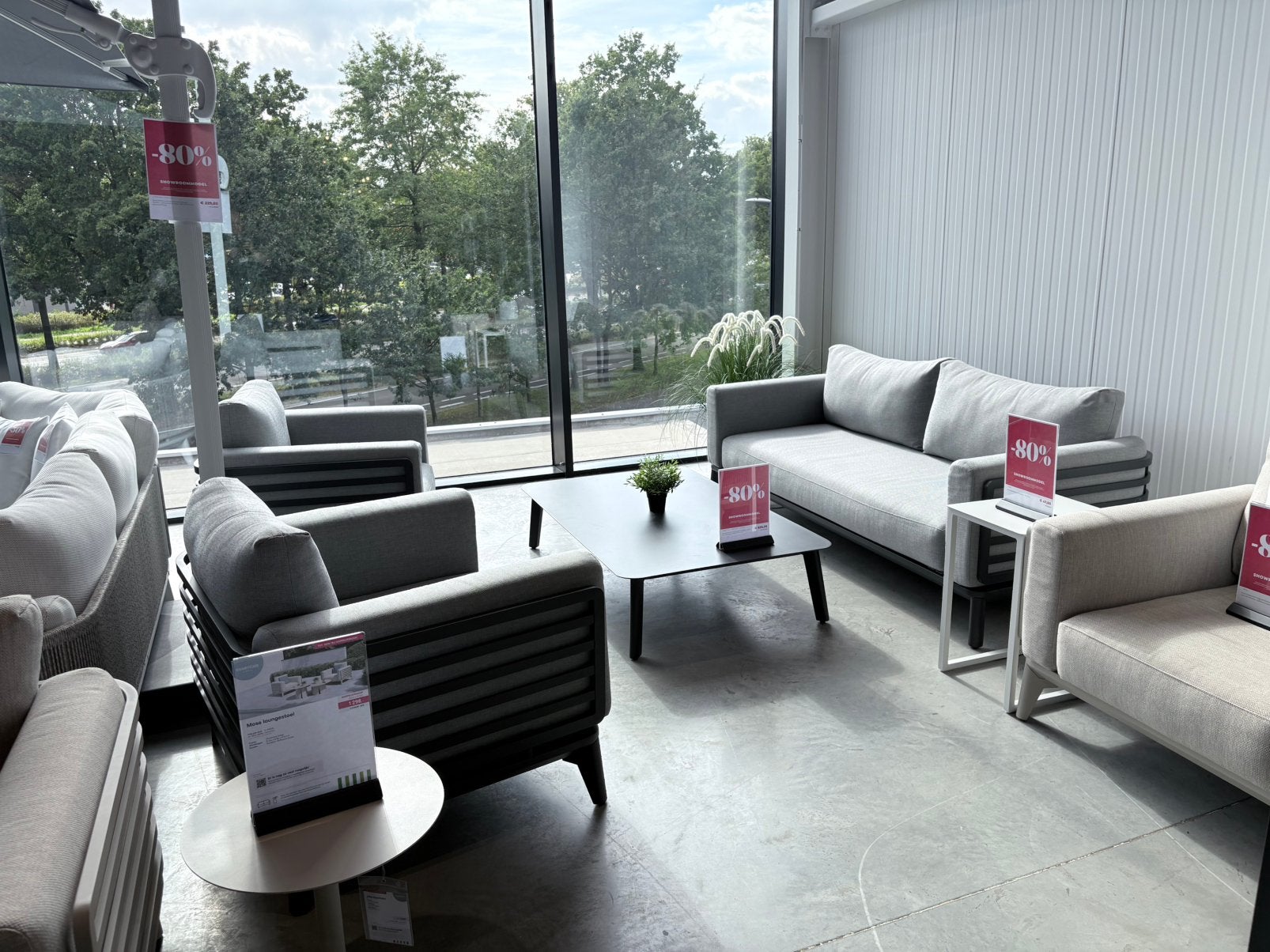 Showroom tuinmeubelen 80%, Jardin & Terrasse, Enlèvement, Comme neuf
