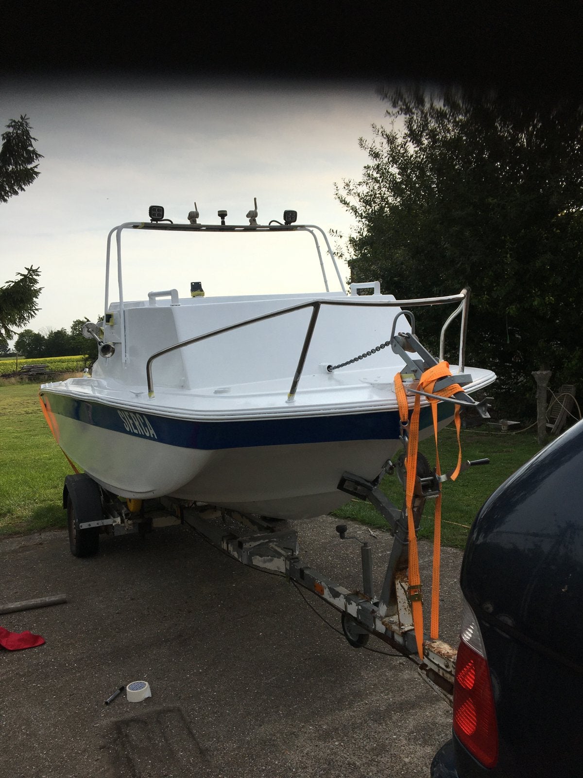 Boot pilot met mercury 60 pk 6,3 meter op 1,80 meter, Ophalen, Zo goed als nieuw