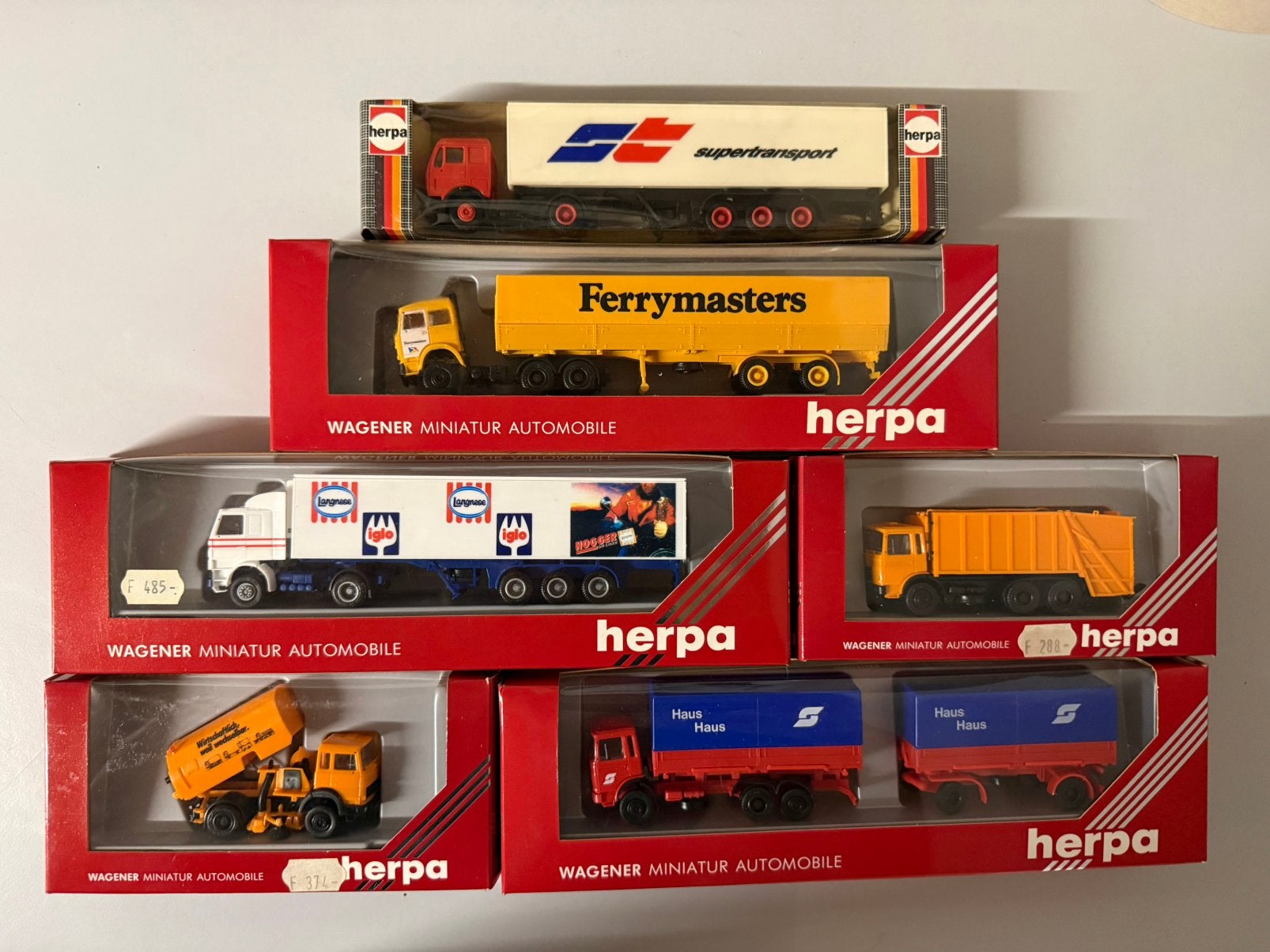 6 camions Herpa, Hobby & Loisirs créatifs, Voitures miniatures | 1:87, Enlèvement ou Envoi, Neuf, Bus ou Camion, Herpa