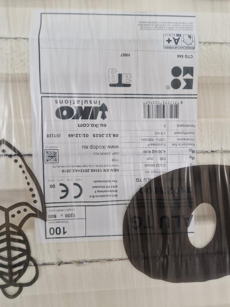 Pir vloerisolatie 10cm, Neuf, Isolation de sol, 8 à 12 cm, 10 à 15 m²