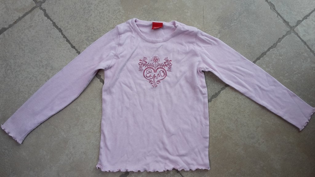 Merk Esprit: roze longsleeve mt 116 (zie foto's), Kinderen en Baby's, Kinderkleding | Maat 116, Meisje, Ophalen of Verzenden, Zo goed als nieuw