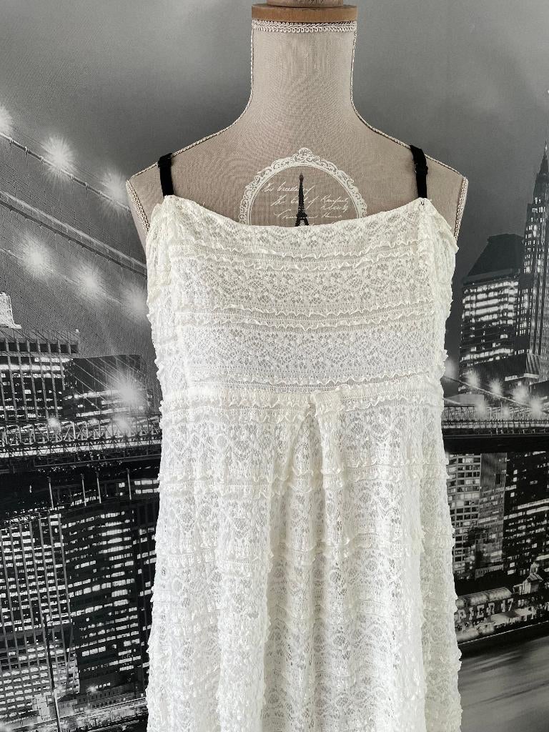 prachtig wit zomerkleedje Ichi - 42 - zomer kleedje, Kleding | Dames, Jurken, Verzenden, Wit, Maat 42/44 (L), Zo goed als nieuw