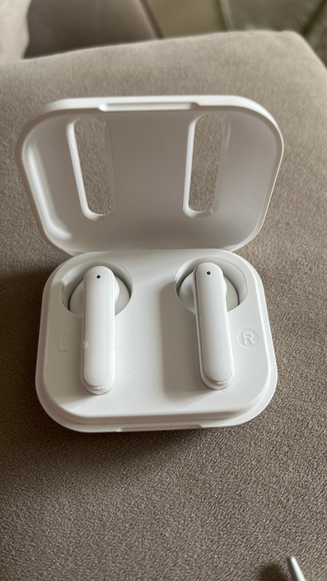 Draadloze oortjes, Télécoms, Bluetooth, Comme neuf, Enlèvement, Blanc