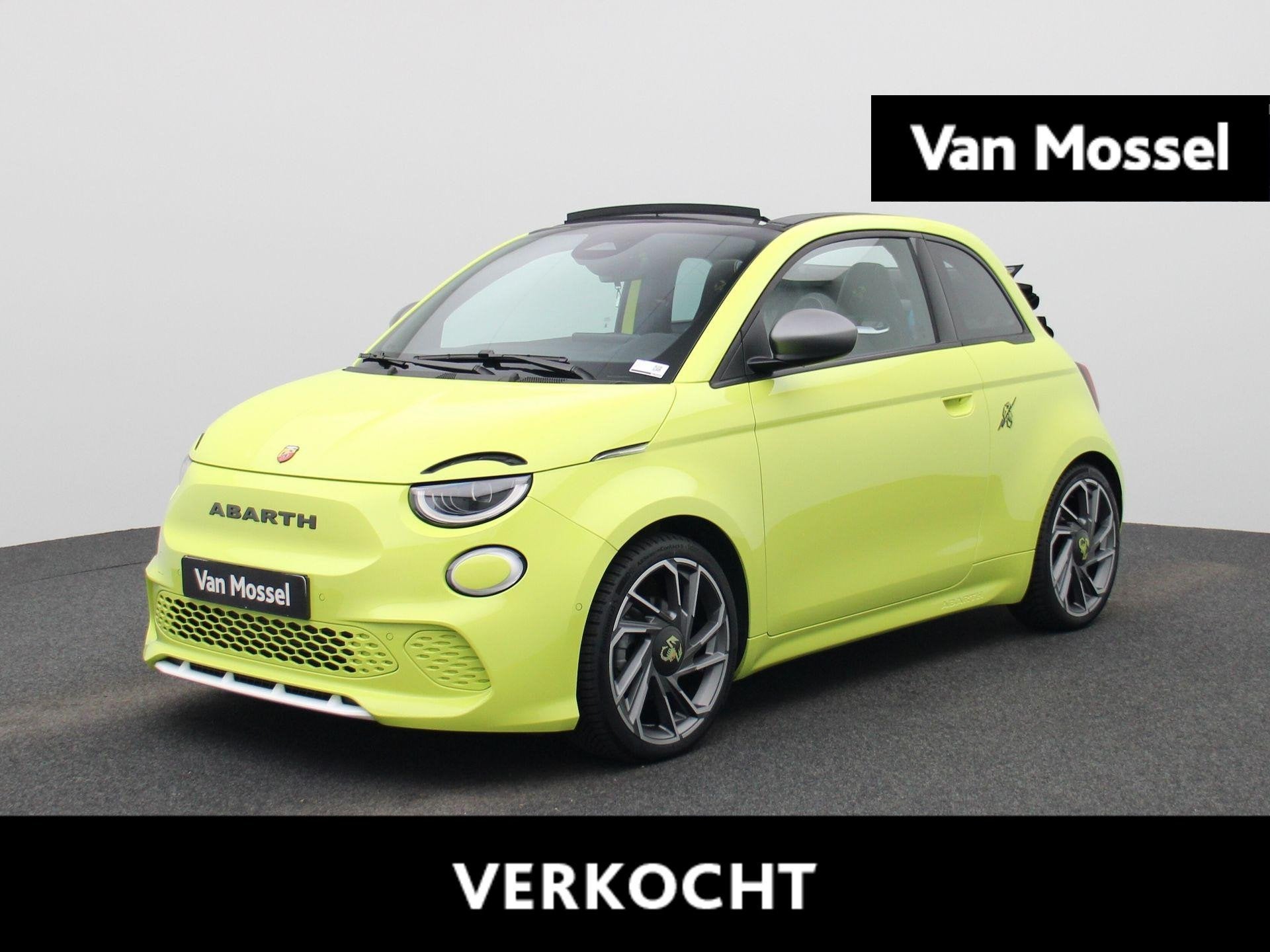 Fiat 500 C Abarth Scorpionissima 42 kWh, Auto's, 114 kW, Gebruikt, Zwart, Alcantara