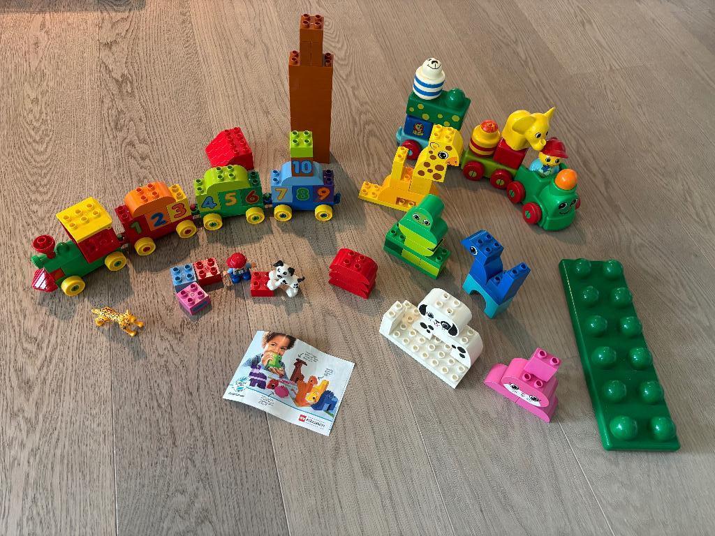 Duplo - dieren & trein, Enlèvement, Utilisé, Briques en vrac, Duplo