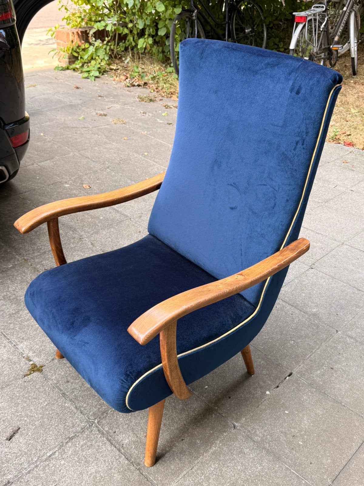 Fauteuil vintage années 50/60 , entièrement restauré, Maison & Meubles, Fauteuils, Enlèvement, Comme neuf, Bois
