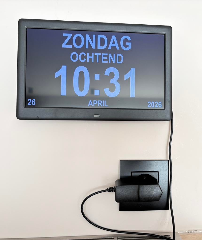 Horloge pour malvoyants et personnes atteintes de démence, Enlèvement ou Envoi, Utilisé, Digital, Horloge murale