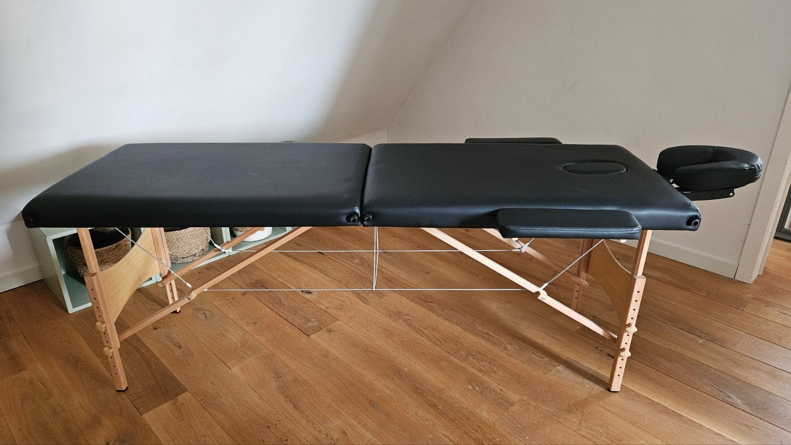 Massagetafel + hoeslaken en hoofdsteun hoesjes, Enlèvement, Comme neuf, Table de massage