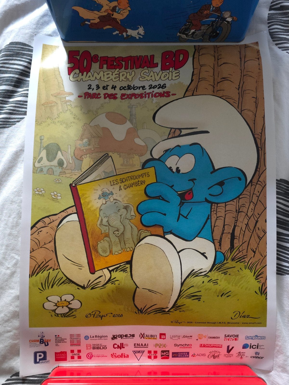 Affiche Schtroumpf, Verzamelen, Verzenden, Nieuw, Overige Smurfen, Overige typen