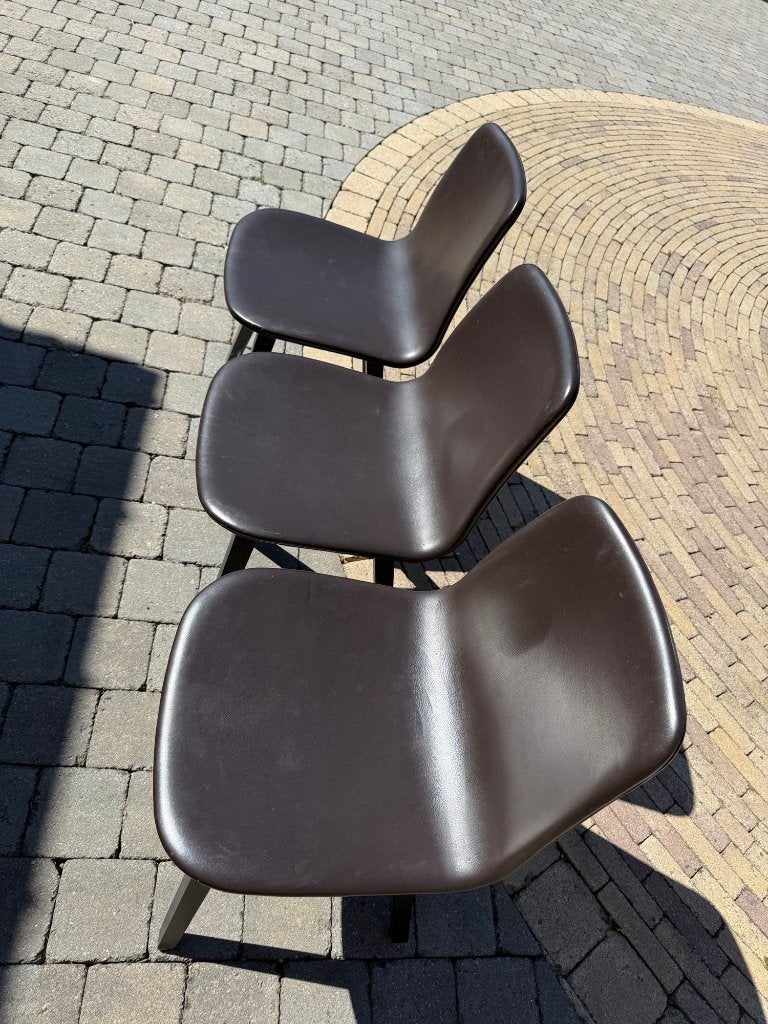 Lot de 6 chaises pour salle à manger en cuir, Maison & Meubles, Chaises, Brun, Enlèvement, Bois, Cinq, Six Chaises ou plus