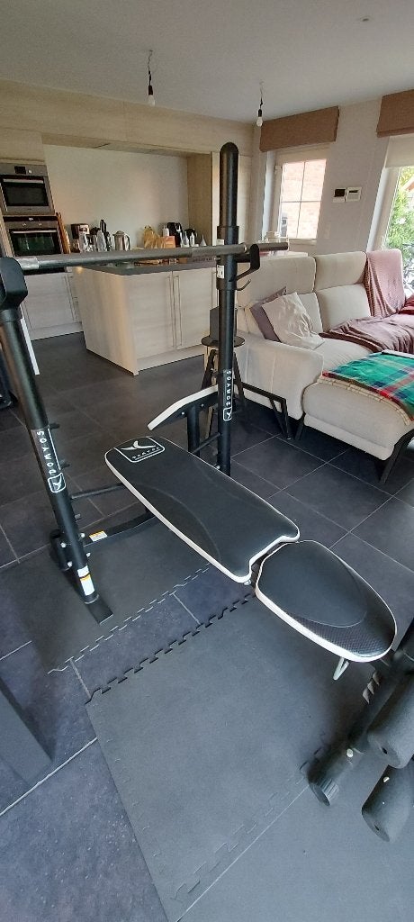 Domyos homegym (rug-borst-benen-biceps), Sport en Fitness, Fitnessapparatuur, Gebruikt, Krachtstation, Benen, Borst, Rug, Metaal