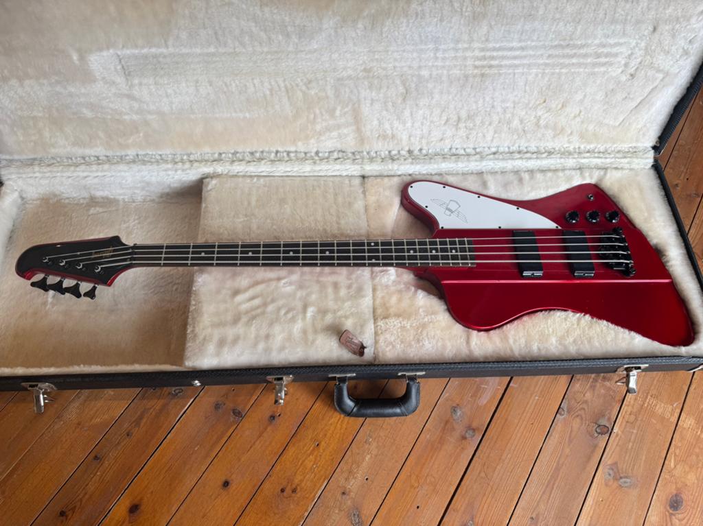 Epiphone Thinderbird Candy Apple Red met Gibson hoesje, Ophalen, Zo goed als nieuw