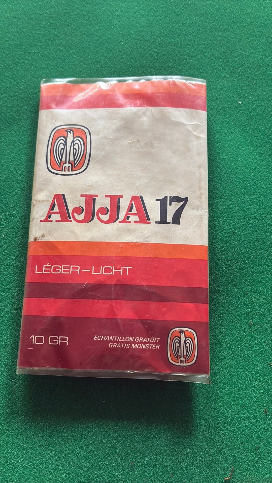 Zeldzaam Vintage Tabakspakje Ajja 17 Léger-Licht, Verzamelen, Ophalen of Verzenden, Zo goed als nieuw