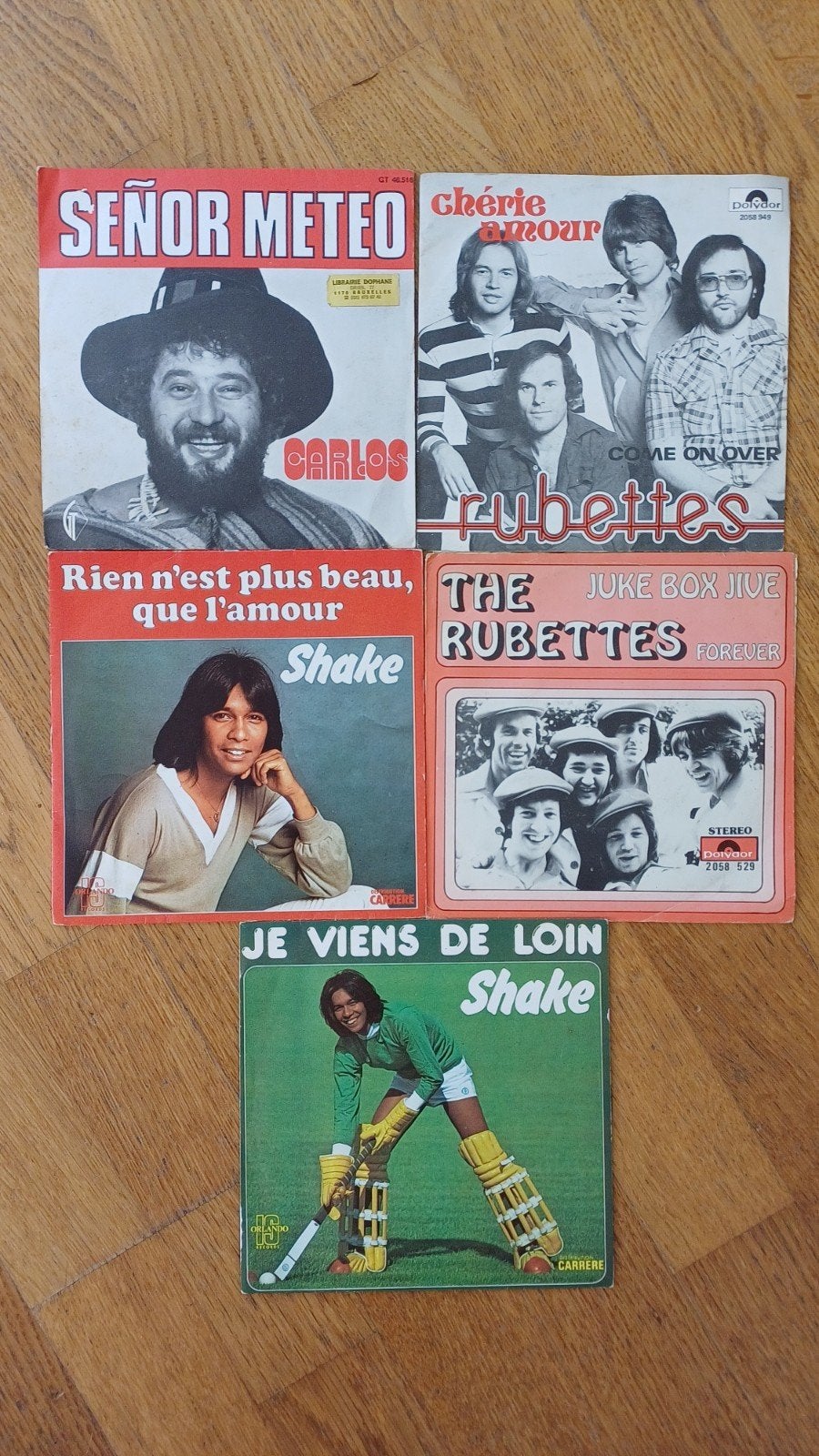 Vinyles 45t Années 70. Lot de 5., Enlèvement ou Envoi