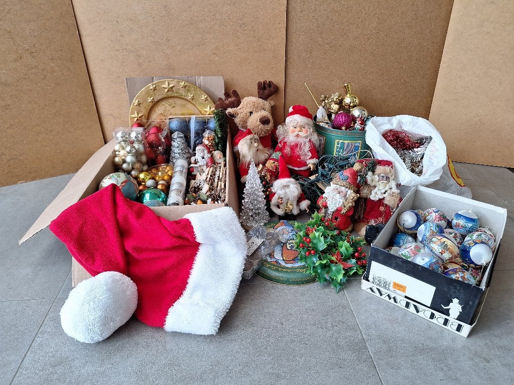 Groot pakket kerstversiering - kerst decoratie en kerstman, Diversen, Ophalen
