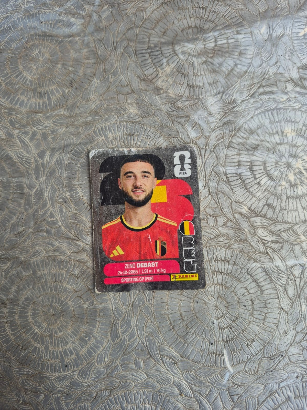 Zilver zeno Debast voetbalkaart wk 2026, Hobby & Loisirs créatifs, Enlèvement, Utilisé