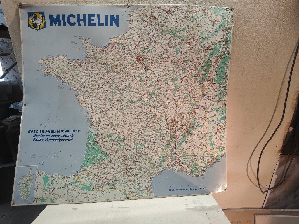grande carte michelin 79 cm sur 71 cm, Enlèvement
