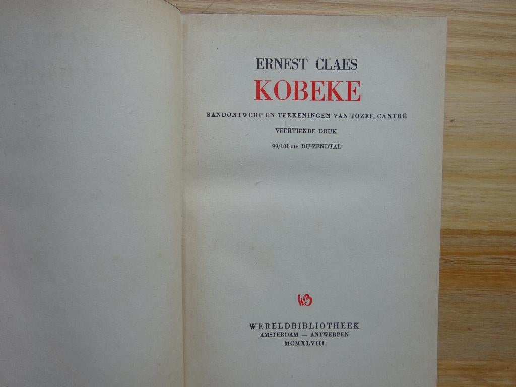 Kobeke, 1948, Ernest Claes, **gesigneerd**, Ophalen of Verzenden, Gelezen, Ernest Claes