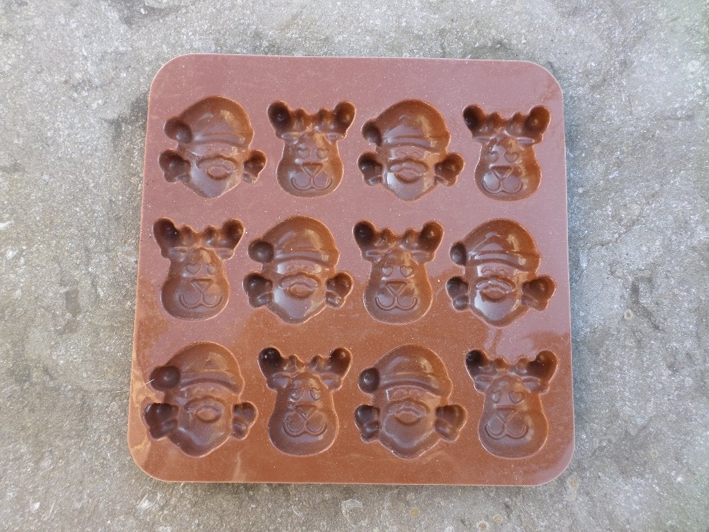 Moule pralines chocolat gâteaux Gourmet Père Noël silicone, Enlèvement ou Envoi, Comme neuf, Gâteaux, Tartes ou cupcakes, Moule