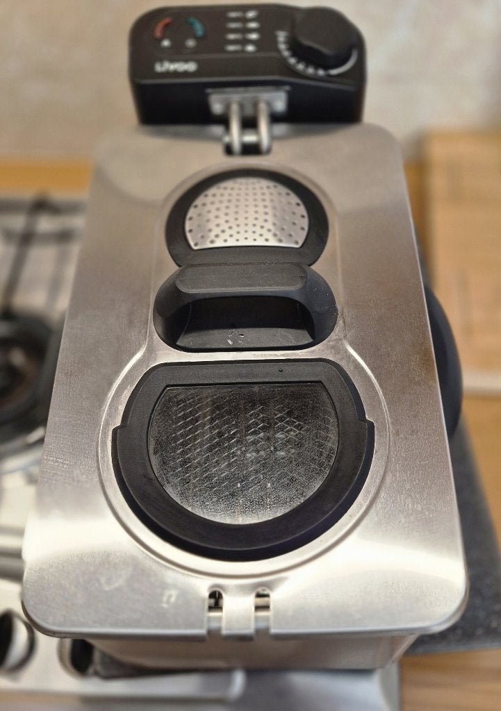 Friteuse Livoo 4L Inox 2000W - Propre & Complète, Electroménager, 3 à 4 litres, Enlèvement, Utilisé