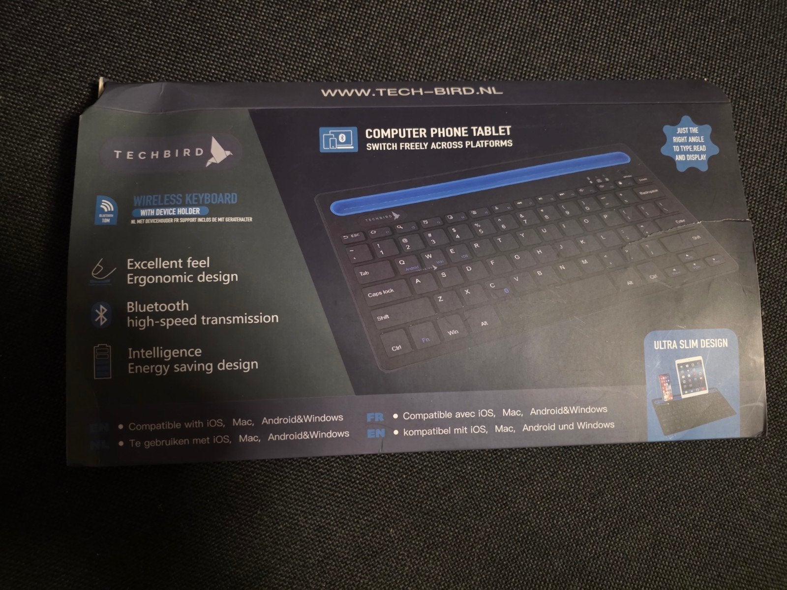 clavier de tablette, Enlèvement
