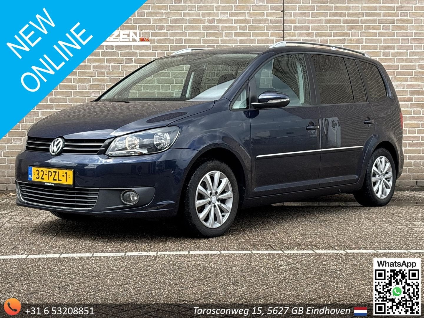 Volkswagen Touran 1.4 TSI Highline 7p. | 7p | Climate | Navi, Auto's, Monovolume, Zwart, Blauw, Handgeschakeld