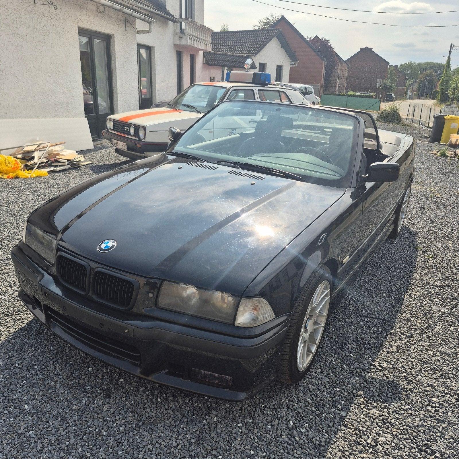 Originele BMW 320i cabriolet M-set, 4 zetels, Zwart, Cabriolet, Zwart