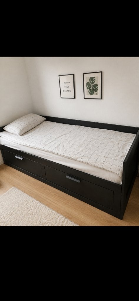 Lit, Maison & Meubles, Utilisé, 200 cm, Bois, Deux personnes