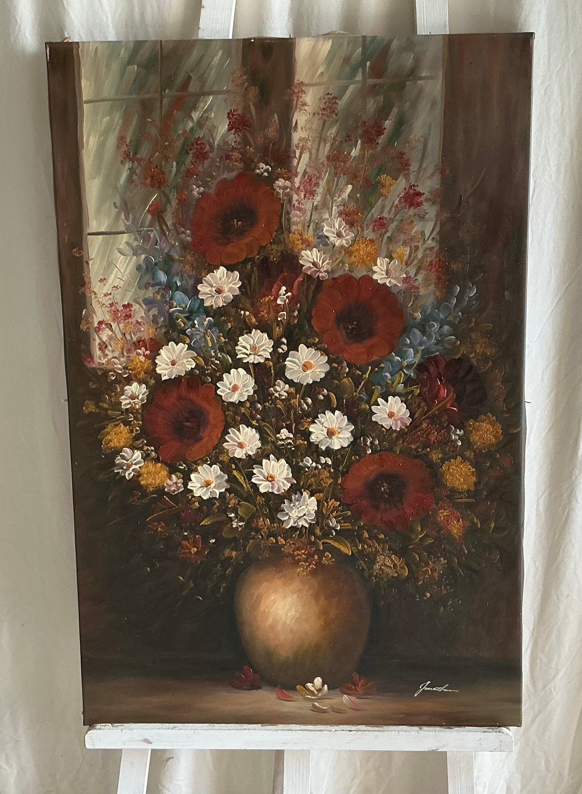 Lot 53. Peinture à l'huile. 600/900. Signée, Antiquités & Art, Enlèvement ou Envoi