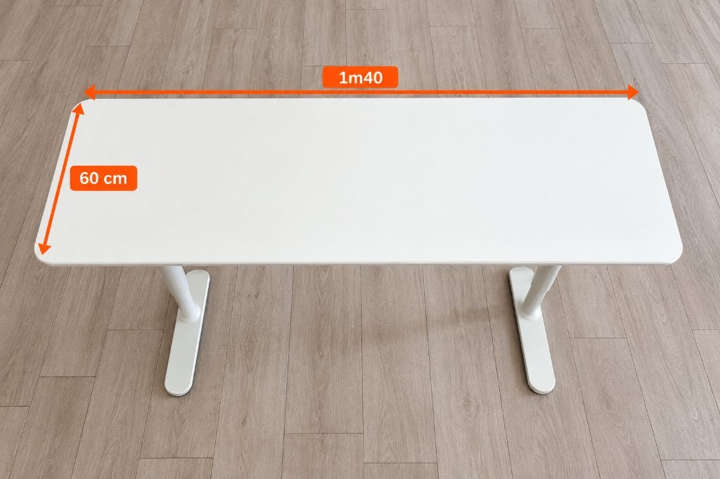 Bureau IKEA BEKANT blanc – 140  60 cm, Maison & Meubles, Bureau d'écolier, Classique, Enlèvement, Utilisé