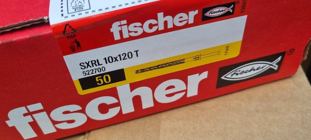 Vis Fischer SXRL 10x120 T - boite de 50, Bricolage & Construction, Enlèvement, Neuf, 100 à 250 mm, Vis