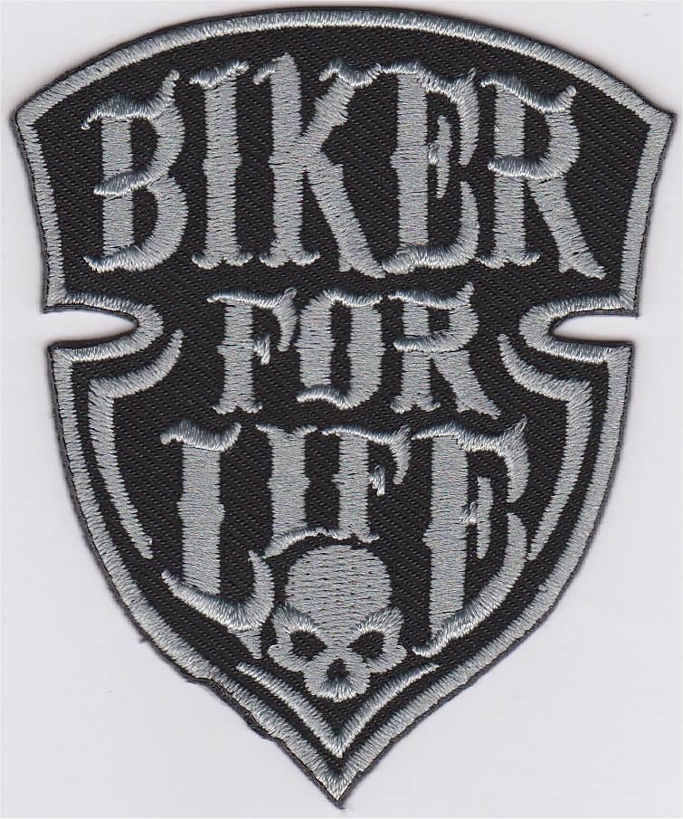 Biker For Life stoffen opstrijk patch embleem, Motoren, Verzenden
