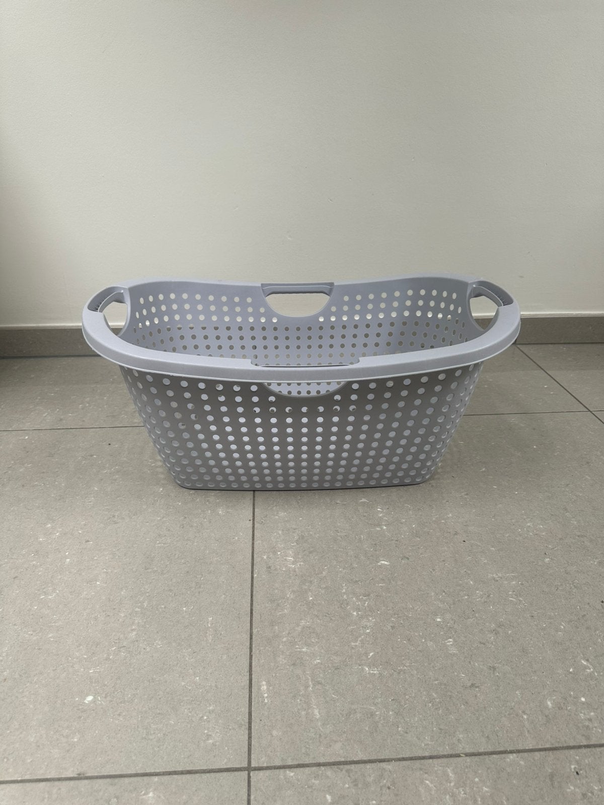 Grijze Wasmand / Opbergmand 58x40x23cm - Met handvaten, Huis en Inrichting, Ophalen, Gebruikt