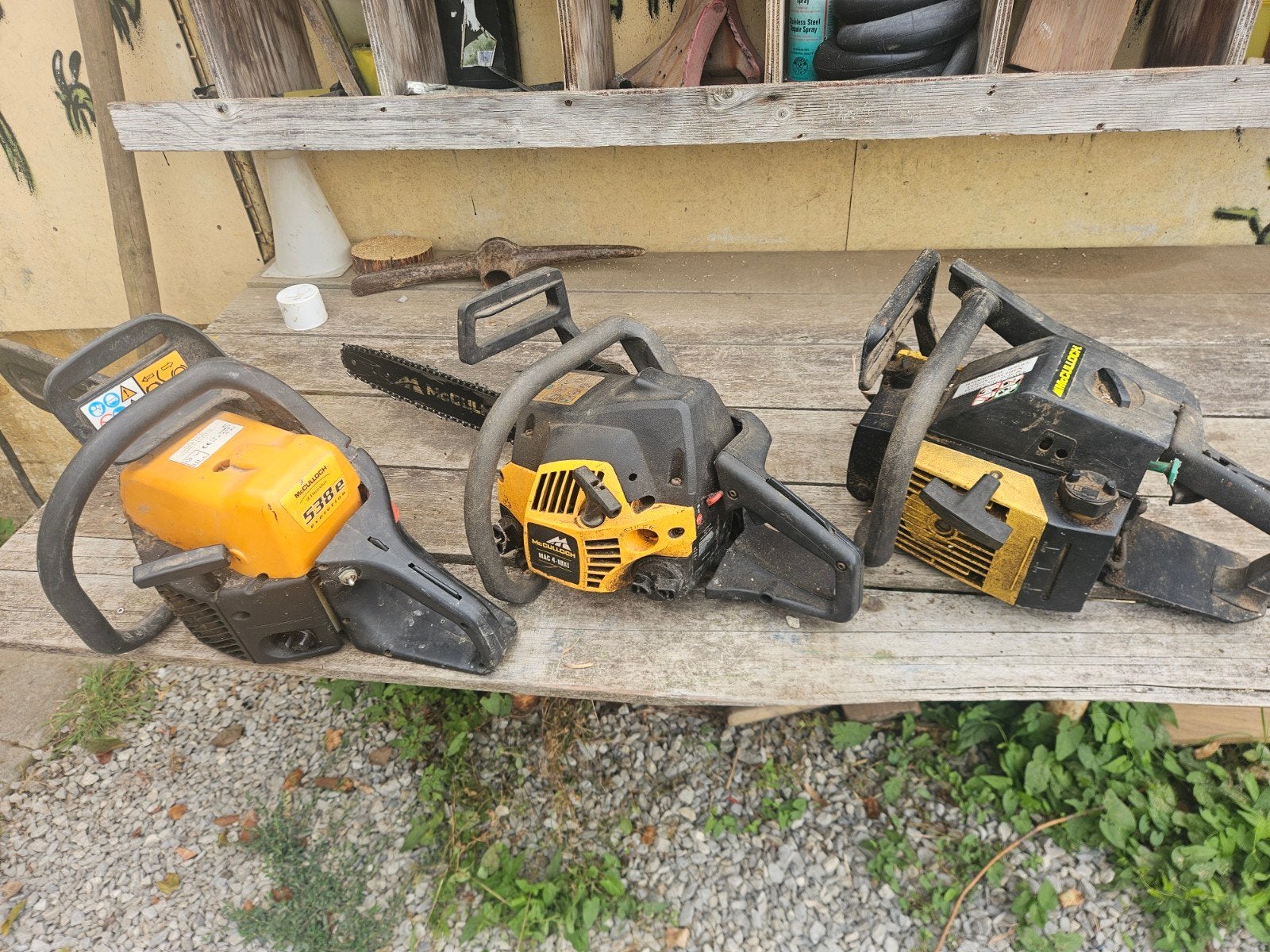 3 lave-vaisselle Mc Cullogh, Bricolage & Construction, Outillage | Scies mécaniques, Enlèvement, Utilisé, Tronçonneuse, Mcculloch