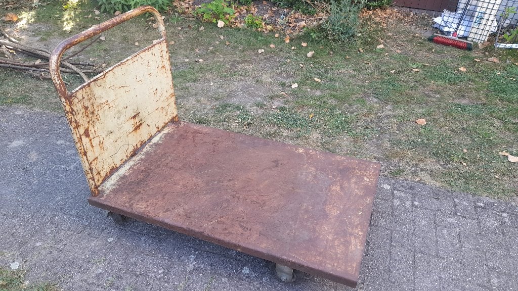 Stalen kar, 100 liter of meer, Ophalen, Gebruikt, Transportkar