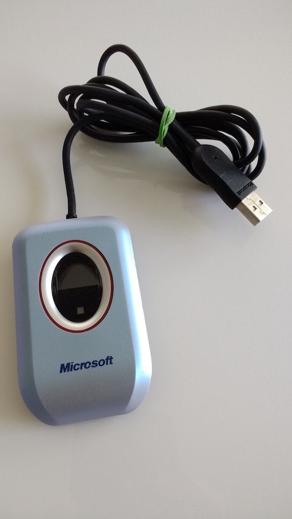 Vintage Microsoft Fingerprint Reader (USB) - Model 1033, Computers en Software, Muizen, Gebruikt, Overige typen, Ophalen of Verzenden