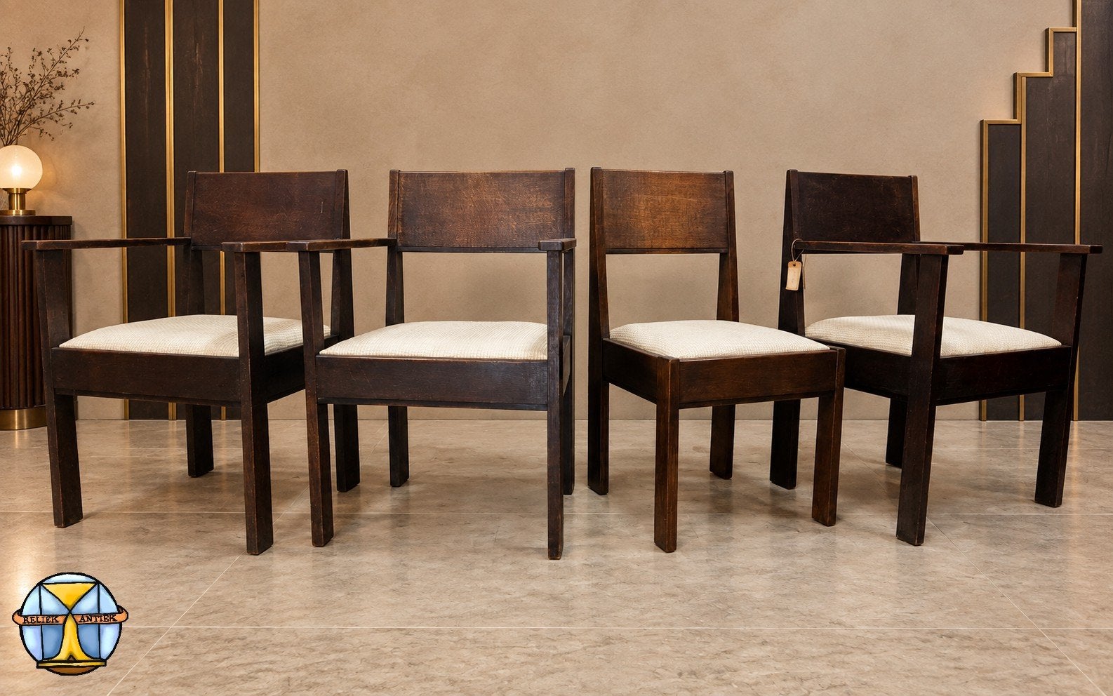 Chaises anciennes en bois Art déco hollandais (école Haagsch, Enlèvement ou Envoi