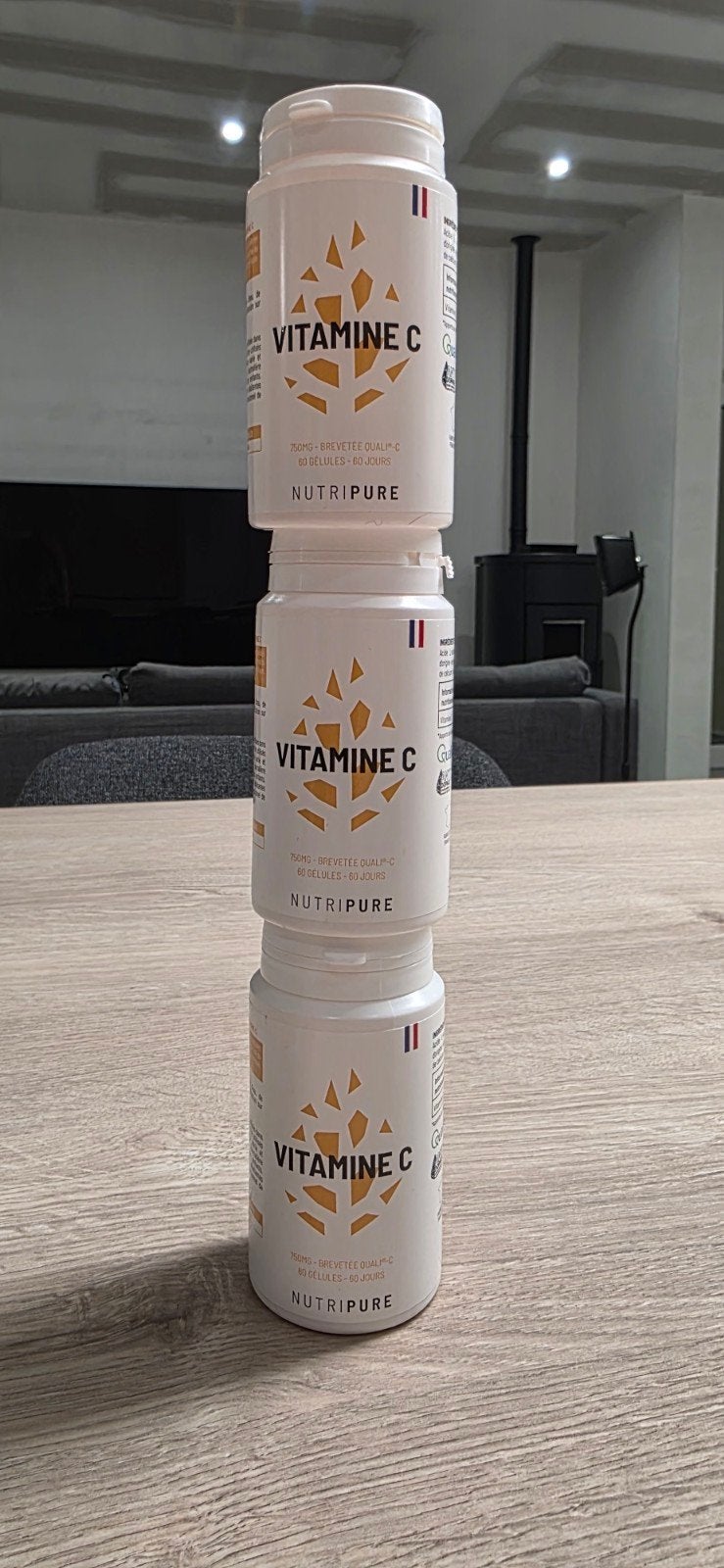 Vitamines C NUTRIPURE 2 pots neufs - 1 pot rempli à moitié, Enlèvement ou Envoi