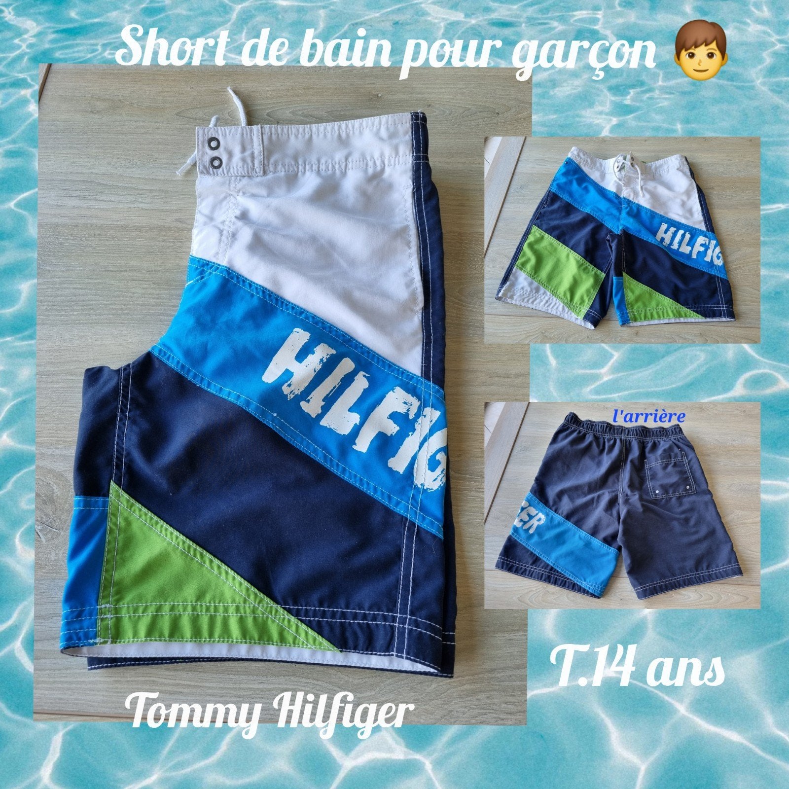 short de bain pour garçon -Tommy Hilfiger-T.14 ans, Kinderen en Baby's, Gebruikt, Badpak, Ophalen of Verzenden, Tommy Hilfiger
