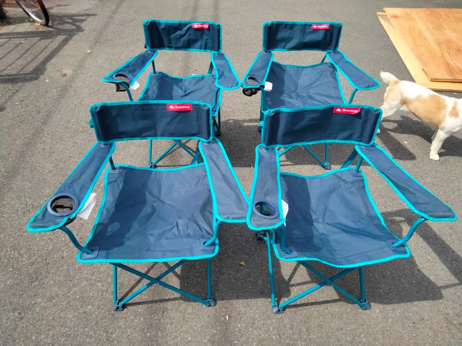 lot de 4 fauteuils pliants, Caravanes & Camping, Meubles de camping, Comme neuf, Chaise de camping